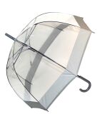 Parapluie transparent cloche - Système d'ouverture automatique - Bordure grise transparent