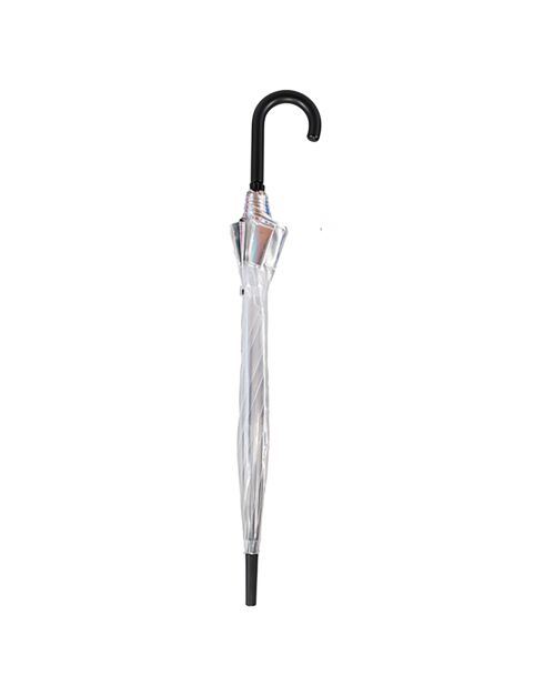 Parapluie transparent cloche - Système d'ouverture automatique - Bordure grise transparent
