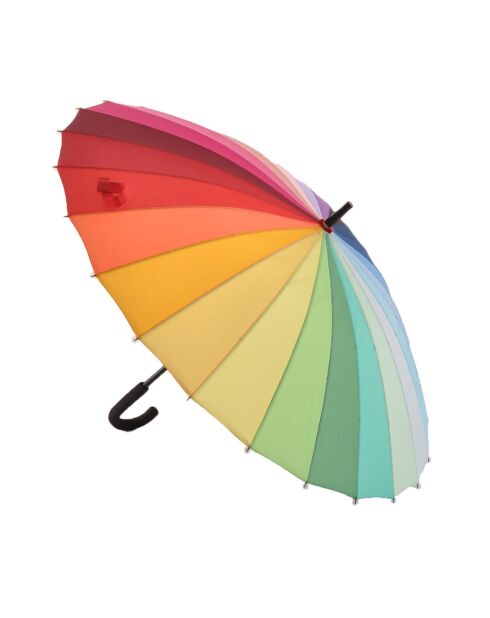 Paraguas largo - 24 ballenas - Pagoda arcoíris multicolor