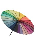 Parapluie long - 24 baleines - Pagode Arc-en-ciel multicolore