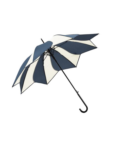 Paraguas largo automático - lona de girasol azul marino/crema