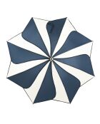 Parapluie long automatique - Toile tournesol bleu marine/crème