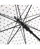 Parapluie transparent cloche - Système d'ouverture automatique - Pois transparent