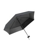 Mini parapluie - Parapluie six volets - Léger et compact - Avec étui en cuir zippé noir