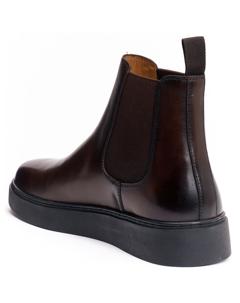Bottines Chelsea marron foncé