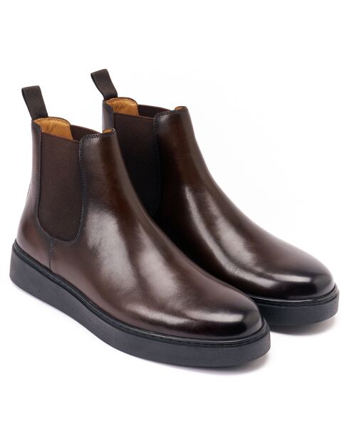Bottines Chelsea marron foncé