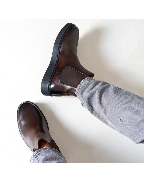 Bottines Chelsea marron foncé