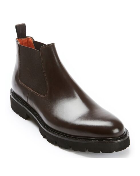 Bottines Chelsea marron foncé