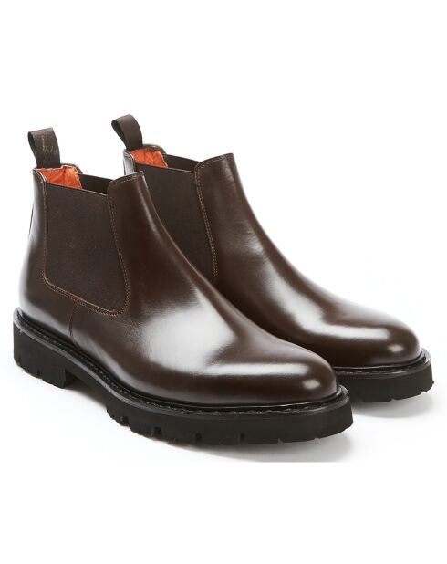 Bottines Chelsea marron foncé