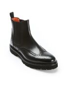 Bottines Chelsea à bout fleuri noires