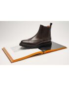 Bottines Chelsea à bout fleuri marron foncé