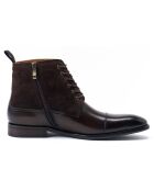 Bottines derby à bout droit marron foncé