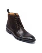 Bottines derby à bout droit marron foncé