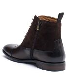 Bottines derby à bout droit marron foncé