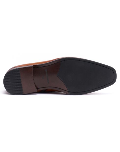 Bottines derby à bout droit marron clair