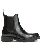 Bottines Chelsea à bout fleuri noires