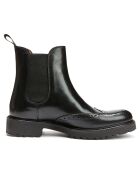 Bottines Chelsea à bout fleuri noires