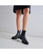 Bottines Chelsea à bout fleuri noires