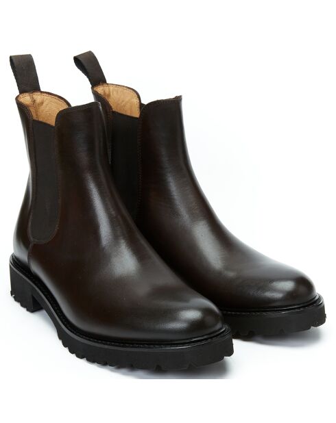 Bottines Chelsea marron foncé