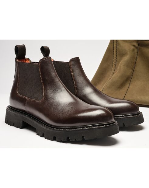 Bottines Chelsea marron foncé