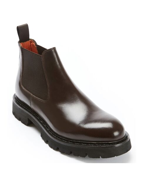 Bottines Chelsea marron foncé