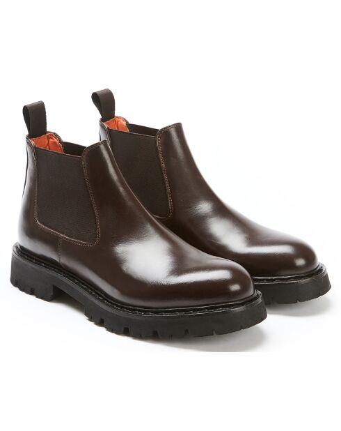 Bottines Chelsea marron foncé