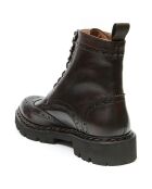 Bottes derby à bout fleuri marron foncé