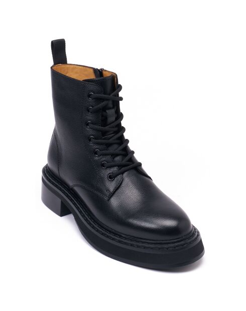 Bottes derby à lacets noires
