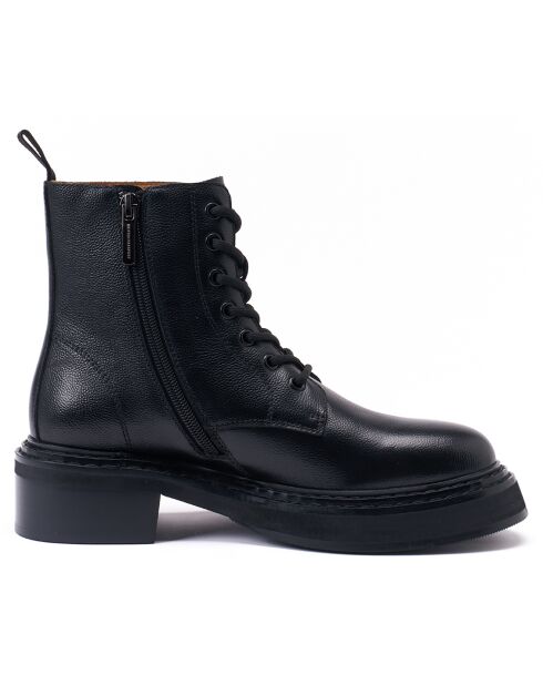 Bottes derby à lacets noires
