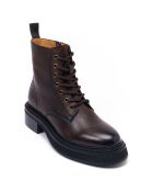 Bottes derby à lacets marron foncé