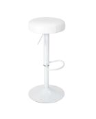 2 Tabourets De Bar Reglable Mumford blancs - 36x36x63.5 cm