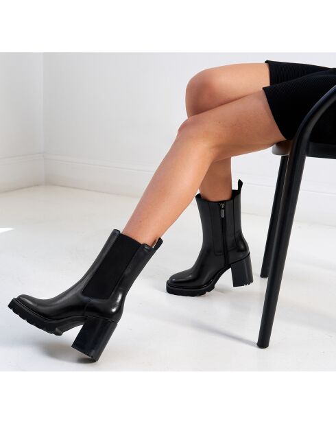 Bottines Chelsea à talon noires - Talon 9 cm