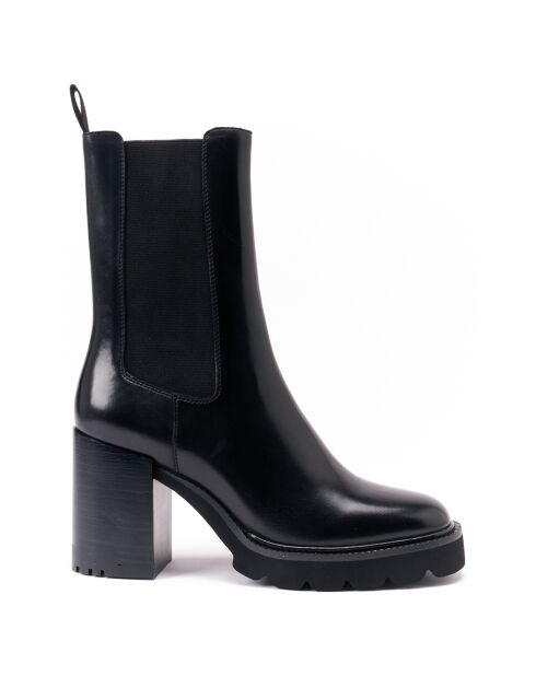 Bottines Chelsea à talon noires - Talon 9 cm