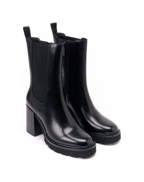 Bottines Chelsea à talon noires - Talon 9 cm