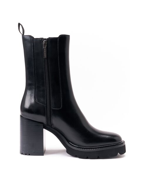 Bottines Chelsea à talon noires - Talon 9 cm