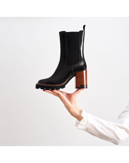 Bottines Chelsea à talon noires - Talon 9 cm