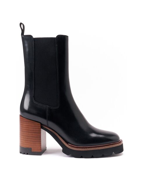 Bottines Chelsea à talon noires - Talon 9 cm