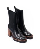 Bottines Chelsea à talon noires - Talon 9 cm