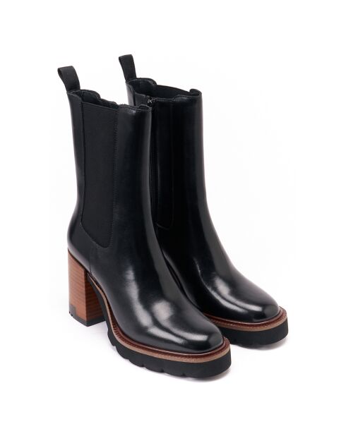 Bottines Chelsea à talon noires - Talon 9 cm