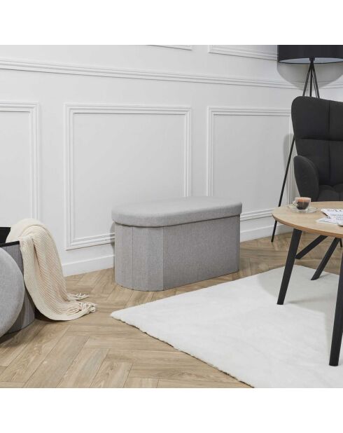 Coffre Banc Pliable Pills gris - 76x38x5 cm