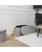 Coffre Banc Pliable Pills gris - 76x38x5 cm