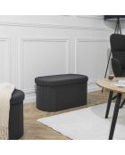 Coffre Banc Pliable Pills noir - 76x38x5 cm