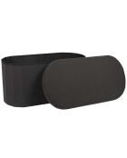 Coffre Banc Pliable Pills noir - 76x38x5 cm