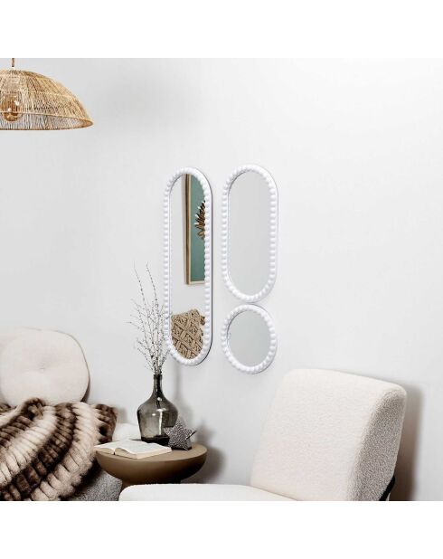 Miroir Corfu blanc - 51.3x2.4x75 cm