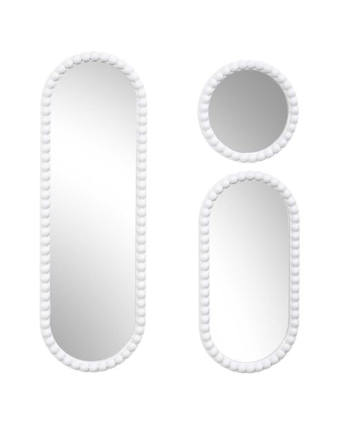 Miroir Corfu blanc - 51.3x2.4x75 cm