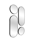 Miroir Deco Rond Et Ovale Versa noir - 62.2x3.5x103 cm