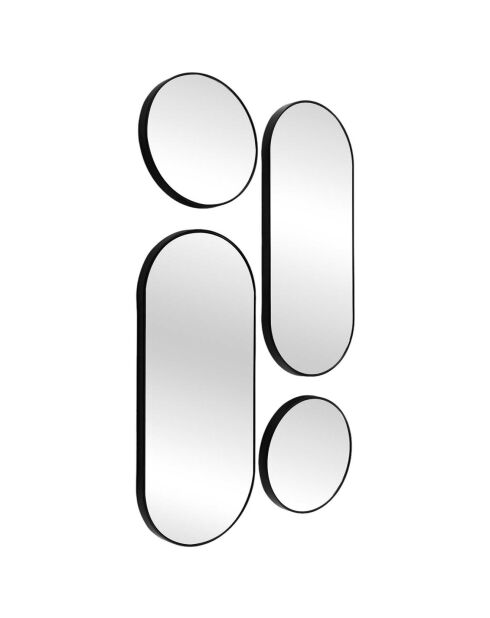 Miroir Deco Rond Et Ovale Versa noir - 62.2x3.5x103 cm