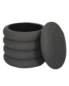 Pouf Rangement Atome gris foncé - 38x38x43 cm