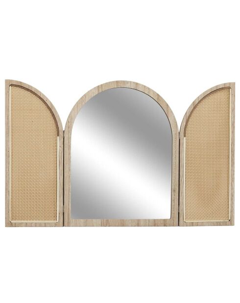 Miroir A Volets Bali naturel - 41x3x51 cm