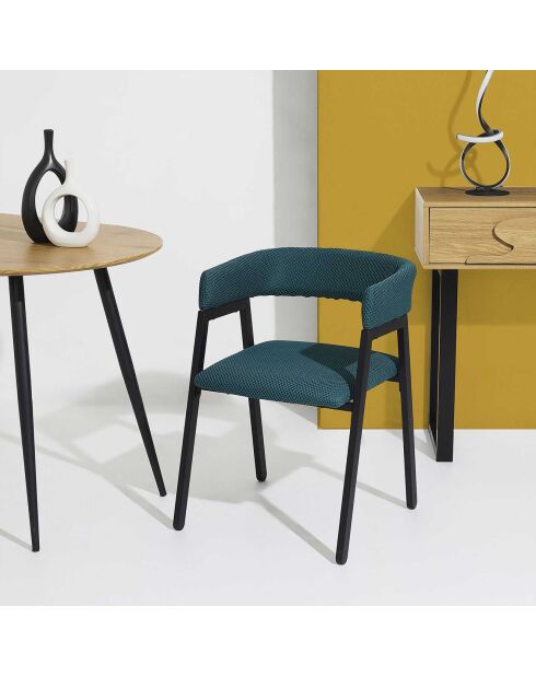 2 Fauteuils Design Atome bleus - 50.5x50x74 cm